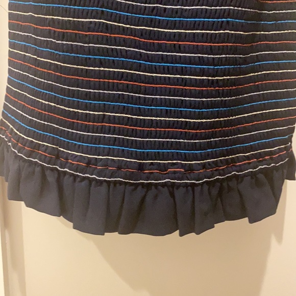 Navy striped dress with ties - Picture 3 of 3